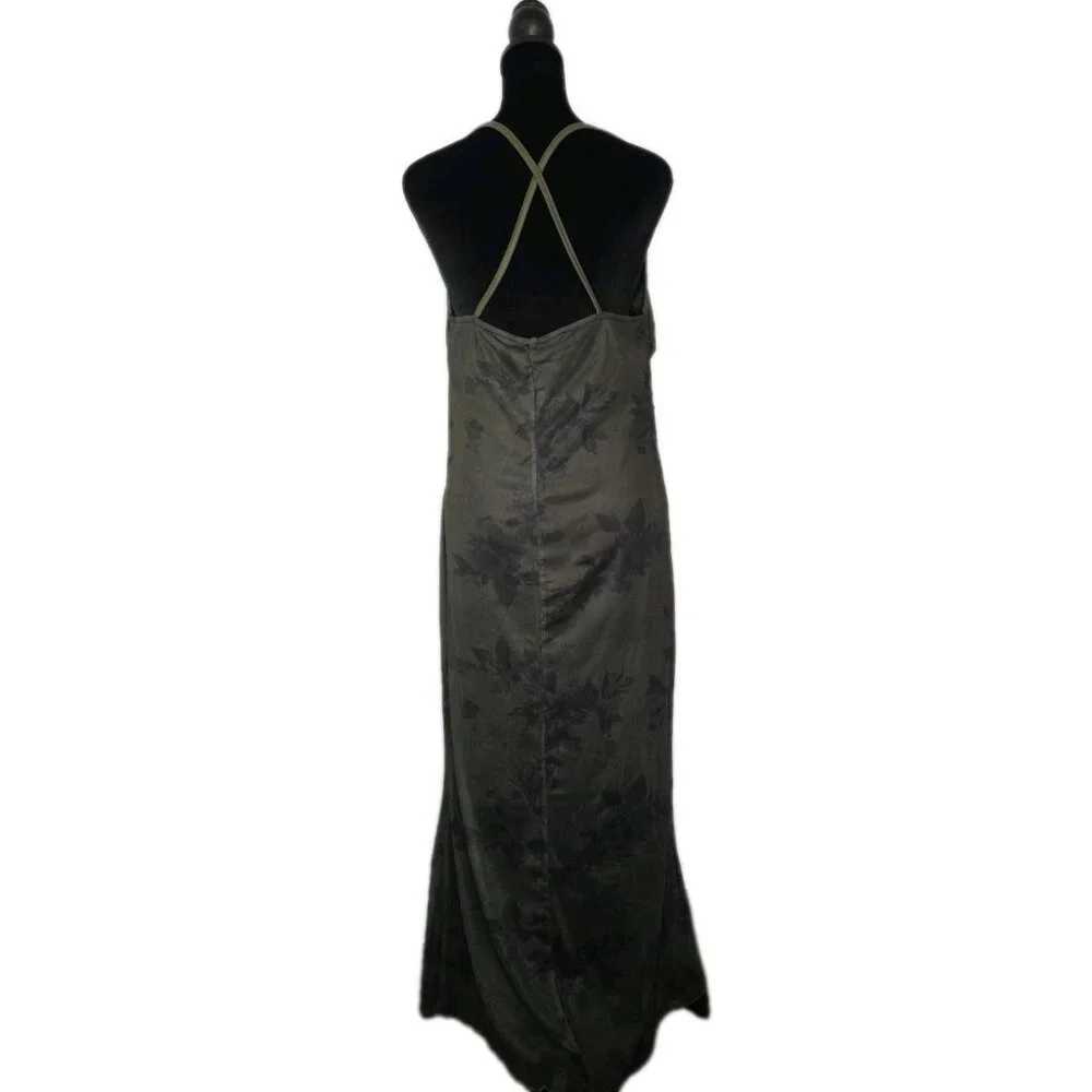 Romwe NWT Dress Fairycore Whims goth Green Black Mesh Cami Slip Small XL - Picture 5 of 8